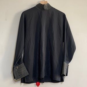 Caroline Constas black and gold Apollo blouse